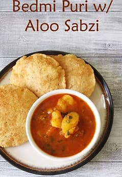 Bedmi poori with aloo sabji