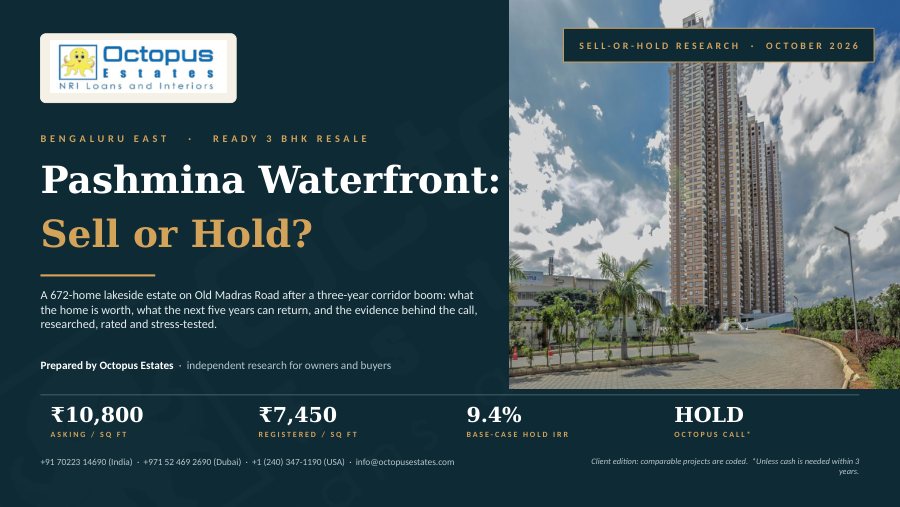 Cover of the report: Should You Sell or Hold a Pashmina Waterfront 3 BHK Now, as an Owner?