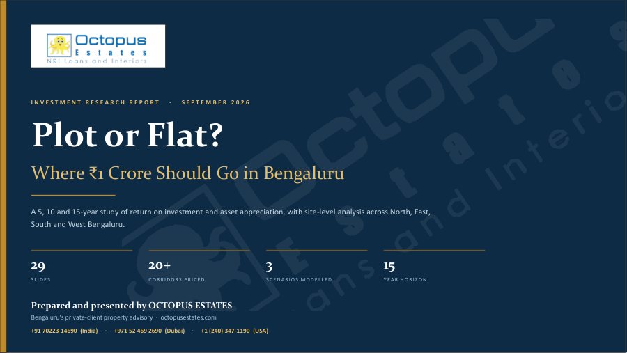 Cover of the report: Plot or Flat? Where Should Your ₹1 Crore Go in Bengaluru?