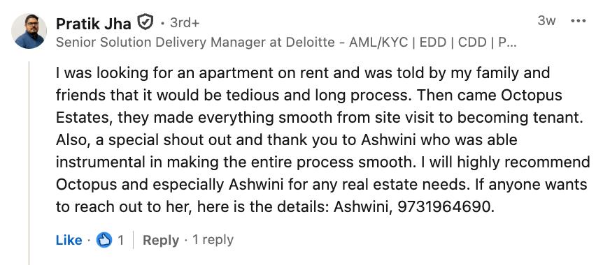 Client Recommendation on LinkedIn
